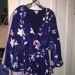 Navy Floral Dress